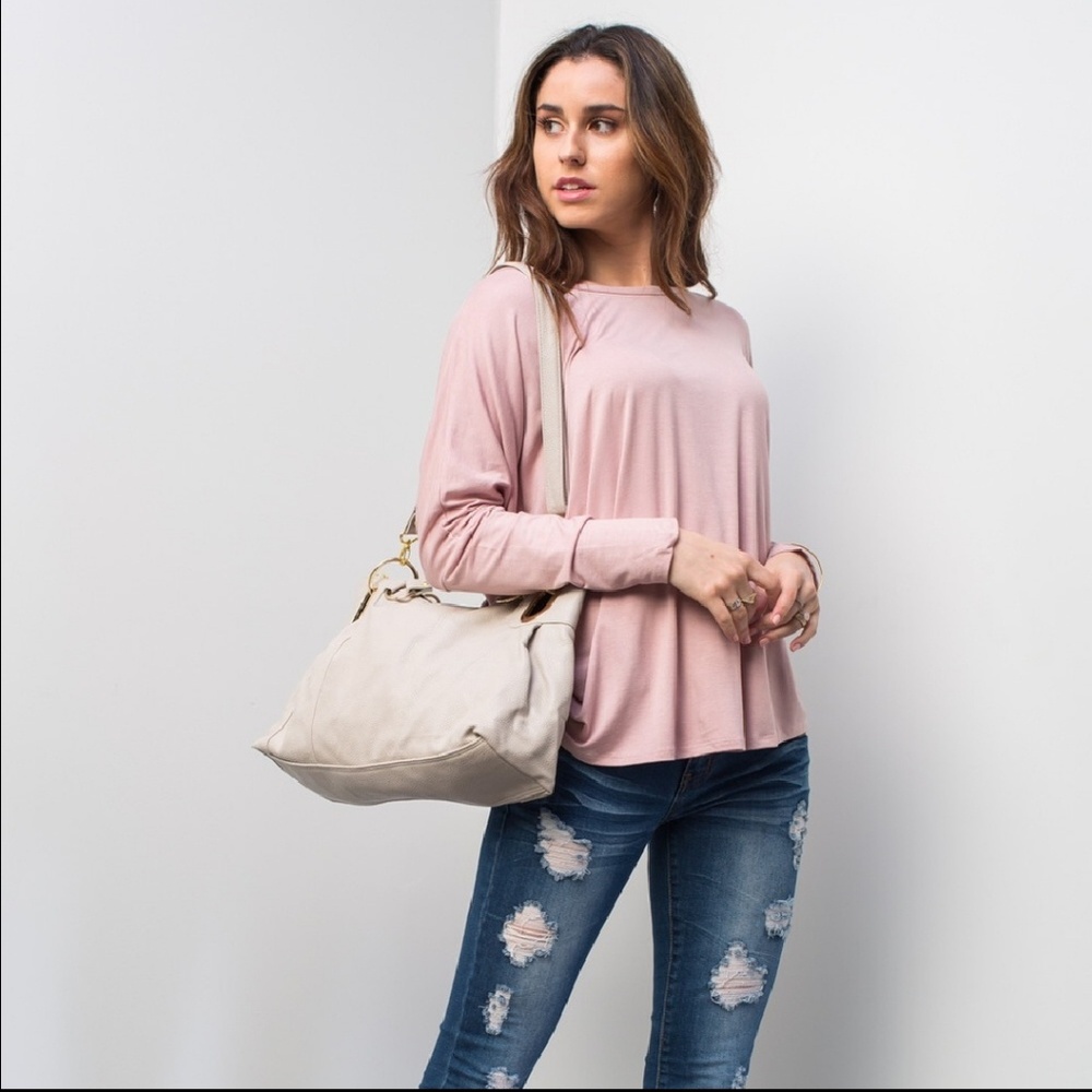 Dusty Rose Crochet Detail Top - Picture 7 of 8